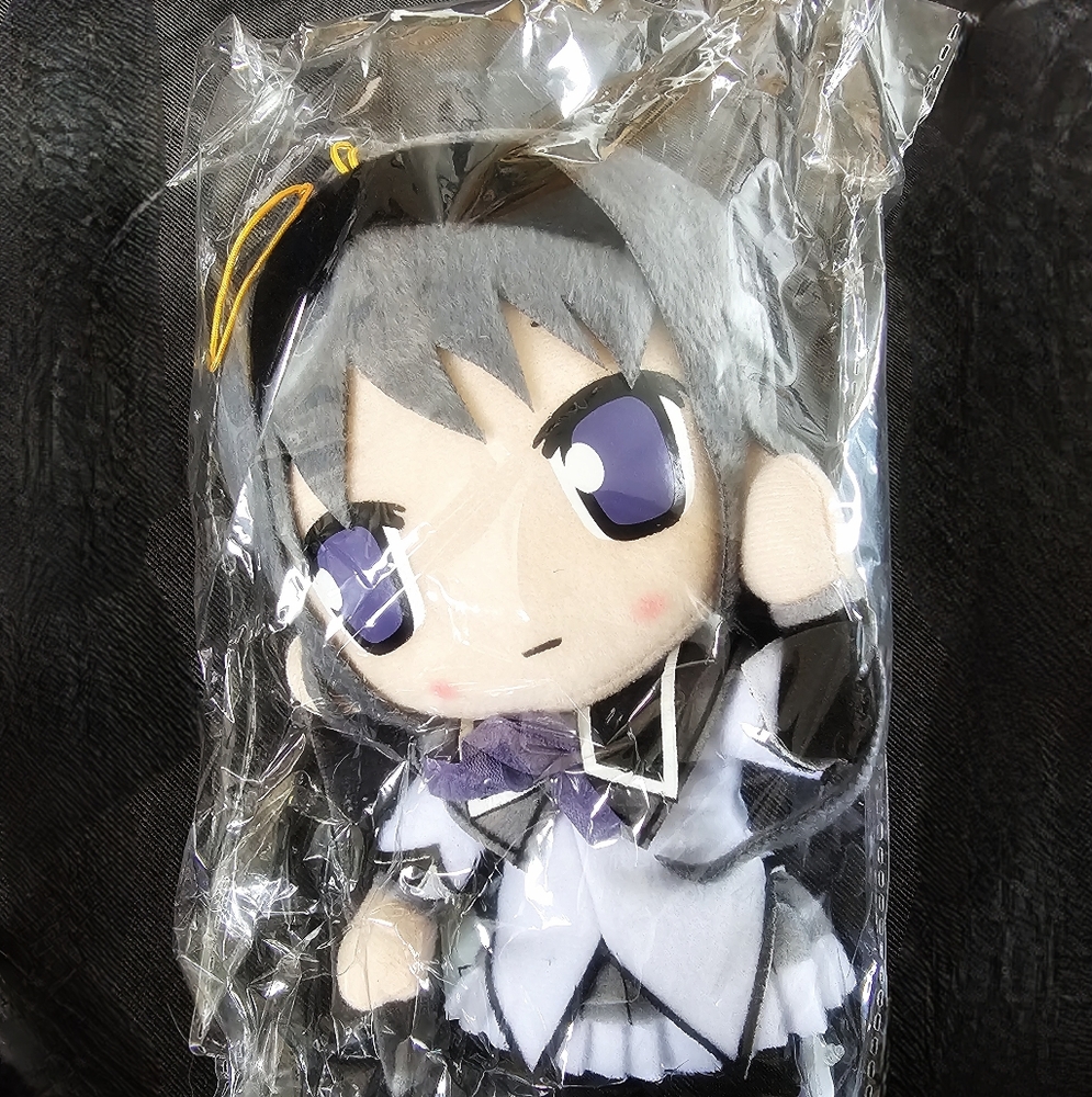 NWT Madoka Magica 8" Hanging Plush Doll Homura Akemi